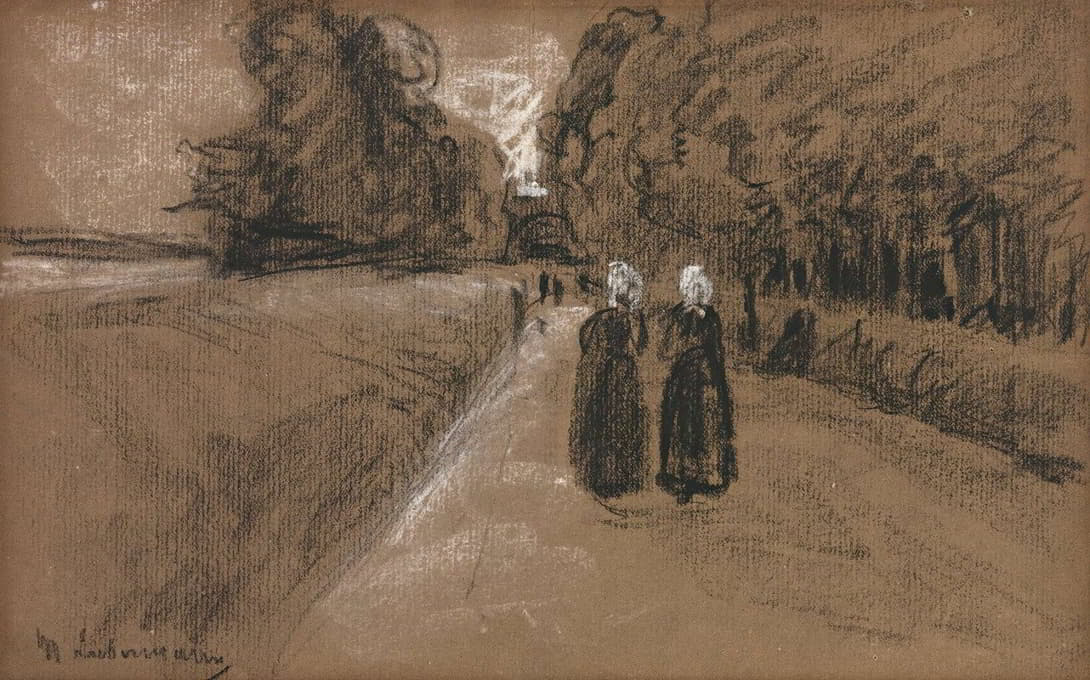 Max Liebermann - Two Women On An Alley Along The Zuiderzee