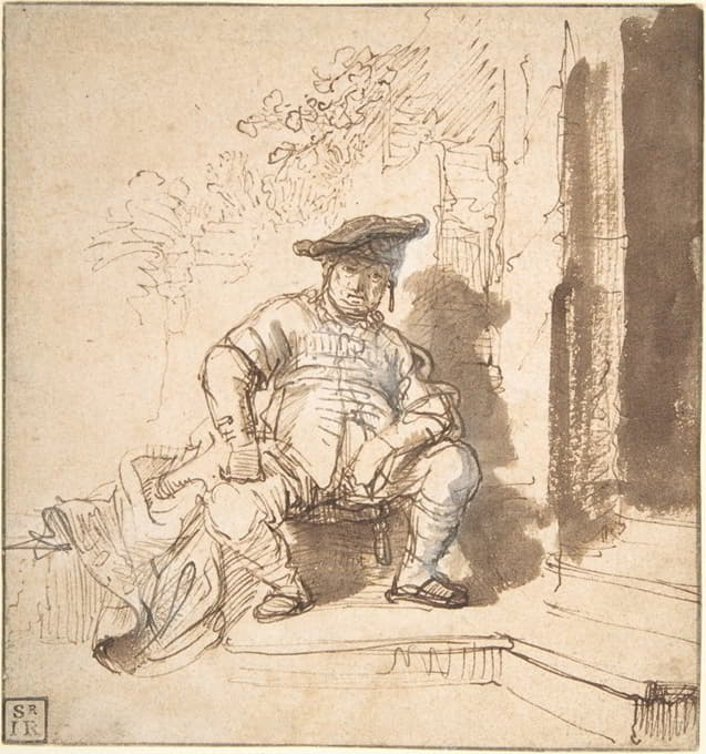 Rembrandt van Rijn - Seated Man Wearing a Flat Cap