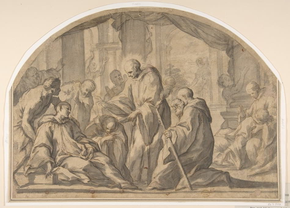 Andrea Sacchi - A Carthusian Saint Visiting the Plague Stricken