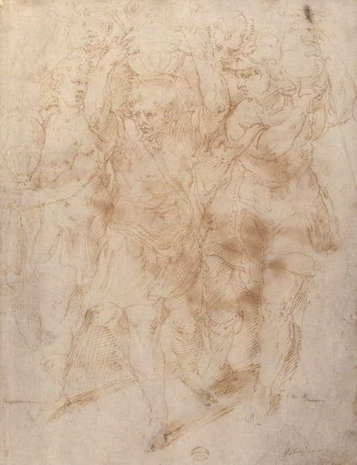 Girolamo Da Carpi - Soldiers Carrying Urns
