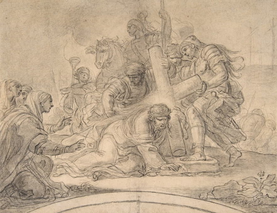 Girolamo Starace - Christ Falls under the Cross