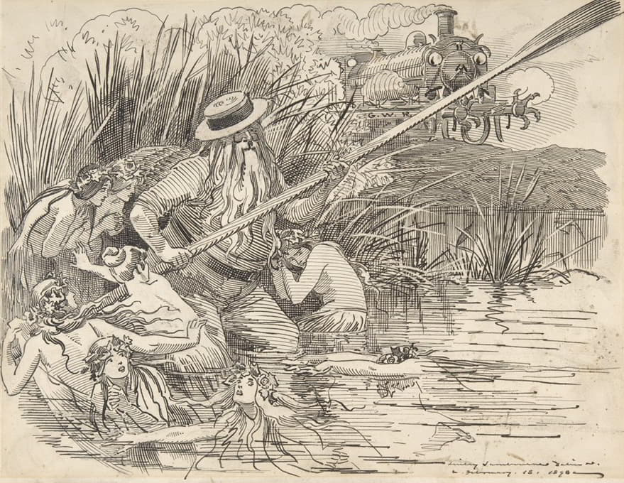 《潘趣漫画》（大西部铁路），1898年2月18日