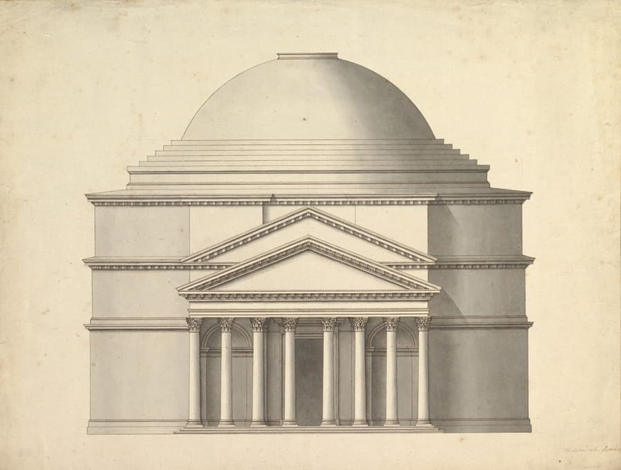 Antonio Maria Visentini - Facade of a Rotunda