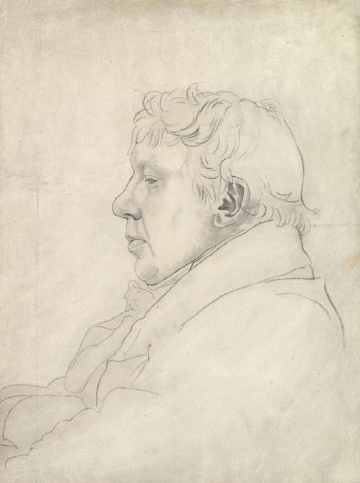 Cornelius Varley - Portrait of a Man in Profile