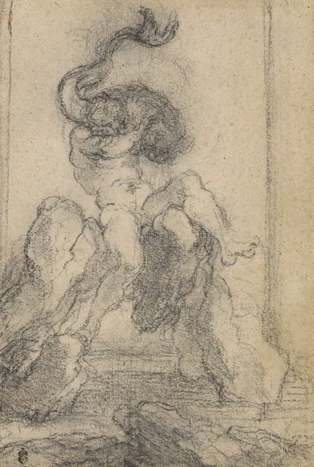 Gian Lorenzo Bernini - A Marine God with a Dolphin