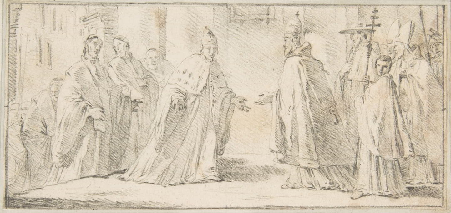 Giovanni Battista Tiepolo - Meeting Between a Pope and Doge
