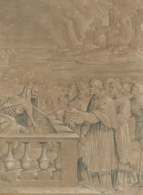Girolamo da Treviso - Allegory of the Triumph of Death over Church and State