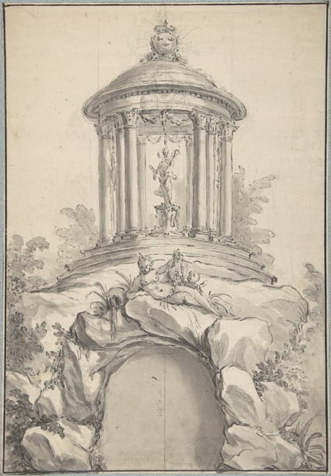 Guillaume Thomas Raphaël Taraval - Design for Festival Architecture for an Entry into Paris for the King of Sweden, Frederick I of Hesse