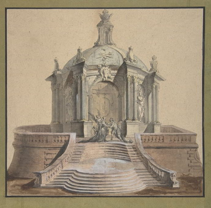 瑞典国王黑森腓特烈一世进入巴黎的节日建筑设计