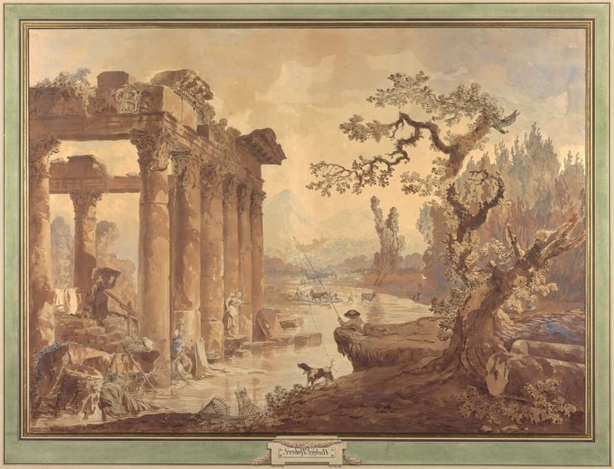 Hubert Robert - Landscape with Ruins