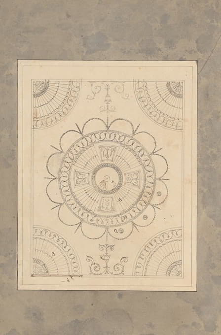 James Wyatt - Design for the Ceiling of the Supper Room at Curraghmore, County Waterford, Ireland
