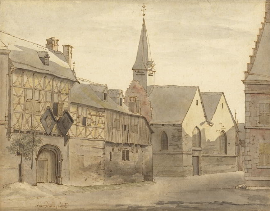 Josua de Grave - View of the St. Jacob’s Church and the Inn, Maastricht