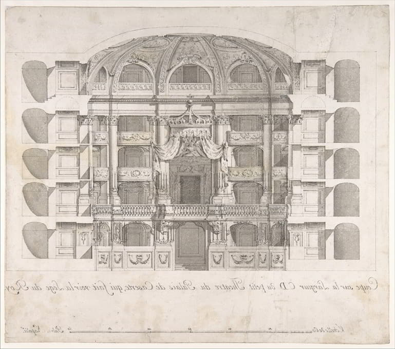 Luigi Vanvitelli - Transverse Section of the Small Theater in the Palace of Caserta with a View Towards the Royal Box