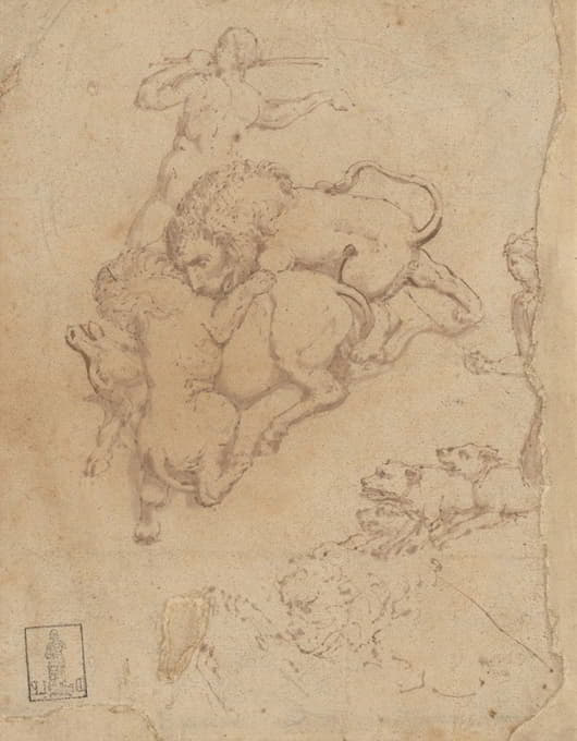 The Veneto - Hunting Scene and Lions Attacking Animals