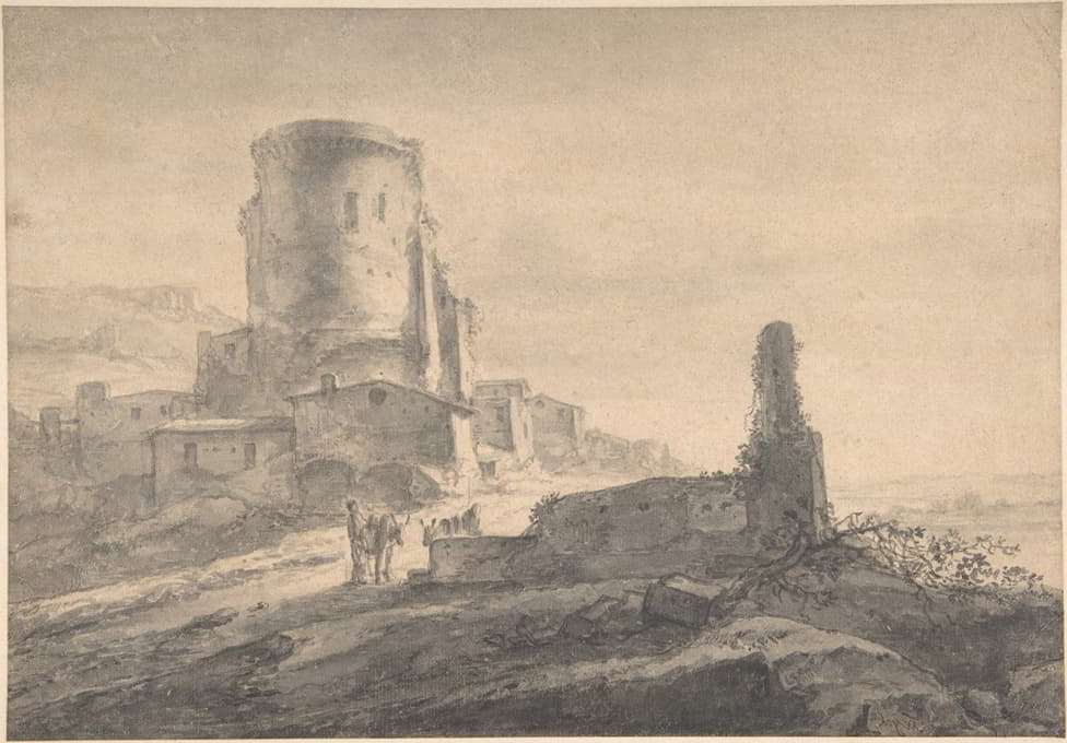 Thomas Wijck - Landscape with a Tower
