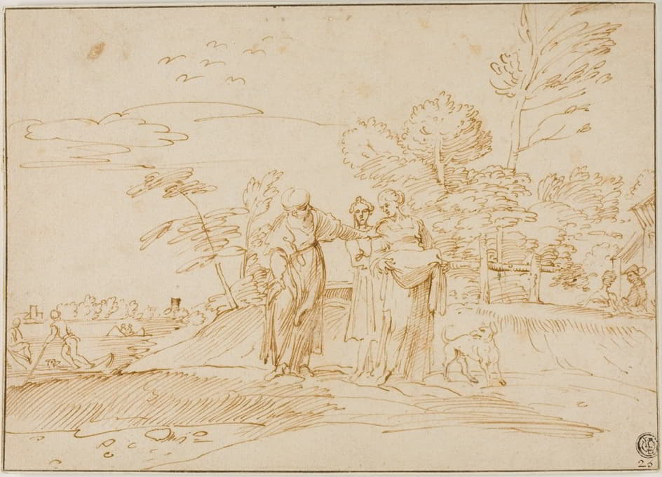 After Annibale Carracci - Naomi Counseling Ruth Near the Farm of Boaz