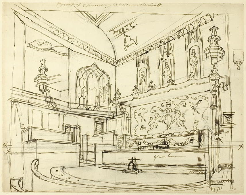 Augustus Charles Pugin - Court of Chancery, Westminster Hall
