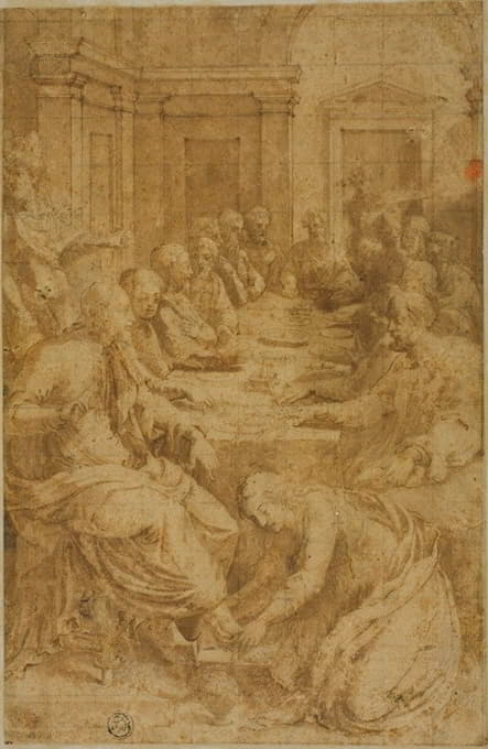 Circle of Giovanni Battista Bertani - Study for Christ and the Magdalene in the House of Simon