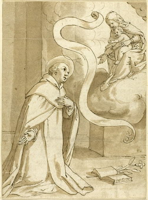 Domenico Piola - Vision of Saint Dominic