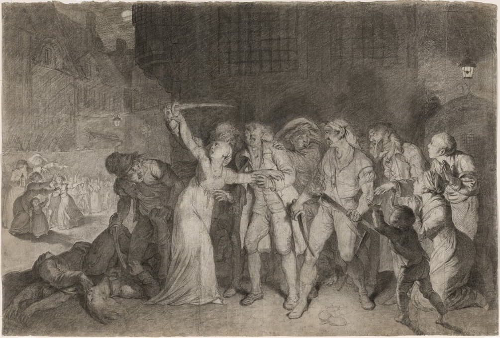 1792年9月2日至3日，伊丽莎白·卡佐特在拉巴耶监狱将她的父亲从死刑判决中解救出来