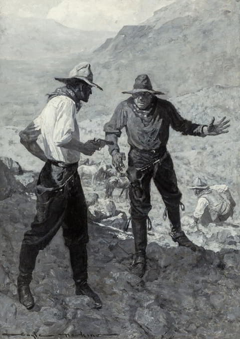 Gayle Porter Hoskins - Confrontation Between Two Prospectors