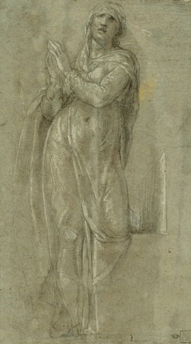 米切朗基罗的瑞秋在尤利乌斯二世墓后的习作