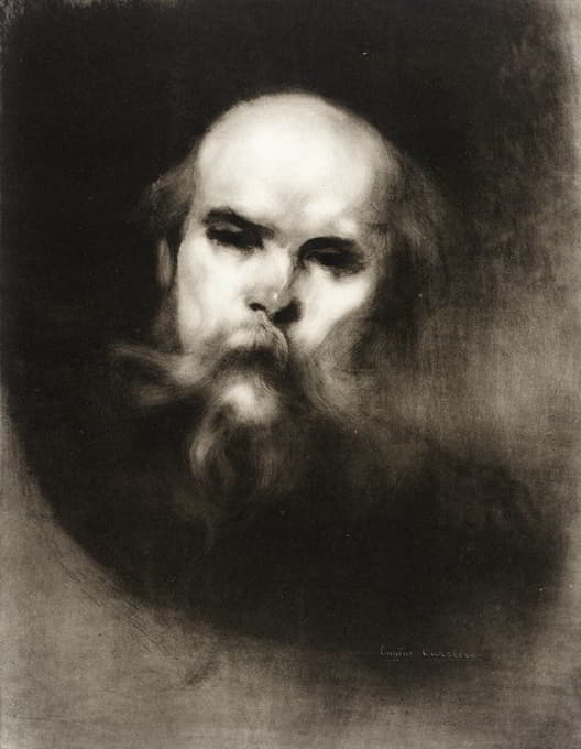 Eugène Carriere - Portrait of Paul Verlaine