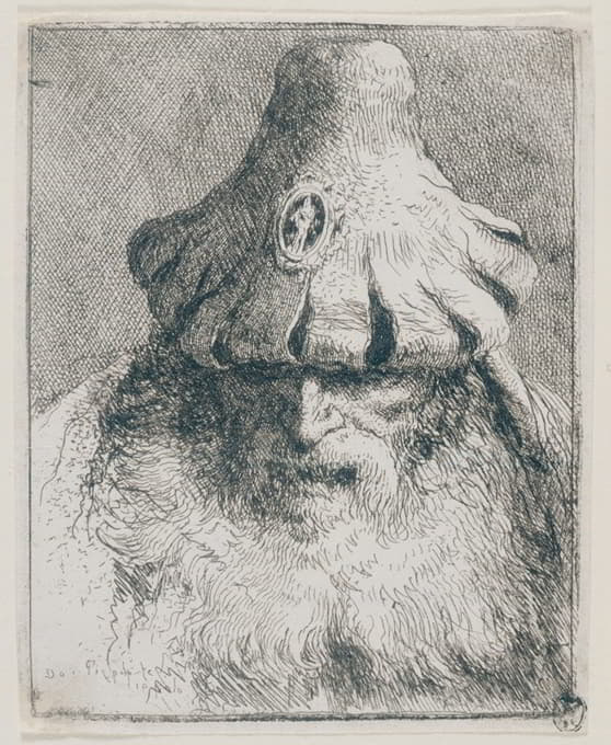 Giovanni Domenico Tiepolo - Old Man with Conical Hat