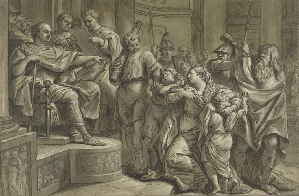 Blaise Nicolas Lesueur - Eponina vraagt aan Vespasianus genade voor Sabinus