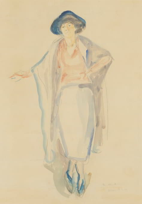 Edvard Munch - Stående kvinne med hatt (Lali Horstmann)