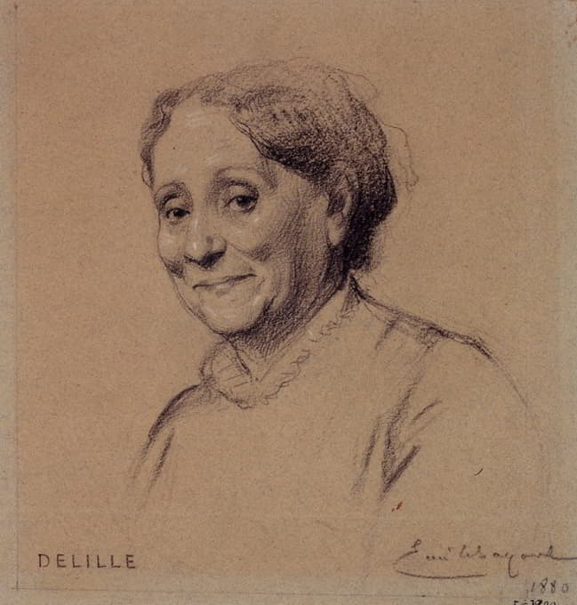 Émile-Antoine Bayard - Portrait de Madame Delille, actrice du Palais Royal.