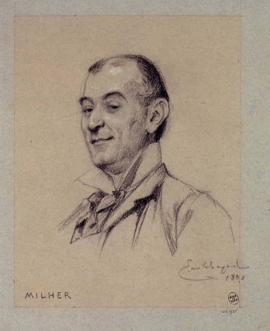 Émile-Antoine Bayard - Portrait de Milher, acteur du Palais Royal.