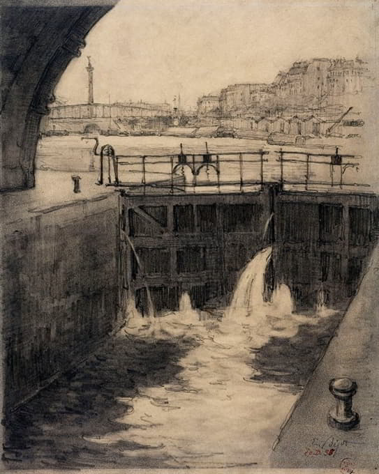 Eugène Béjot - Ecluse du canal Saint-Martin. Ecluse de l’Arsenal