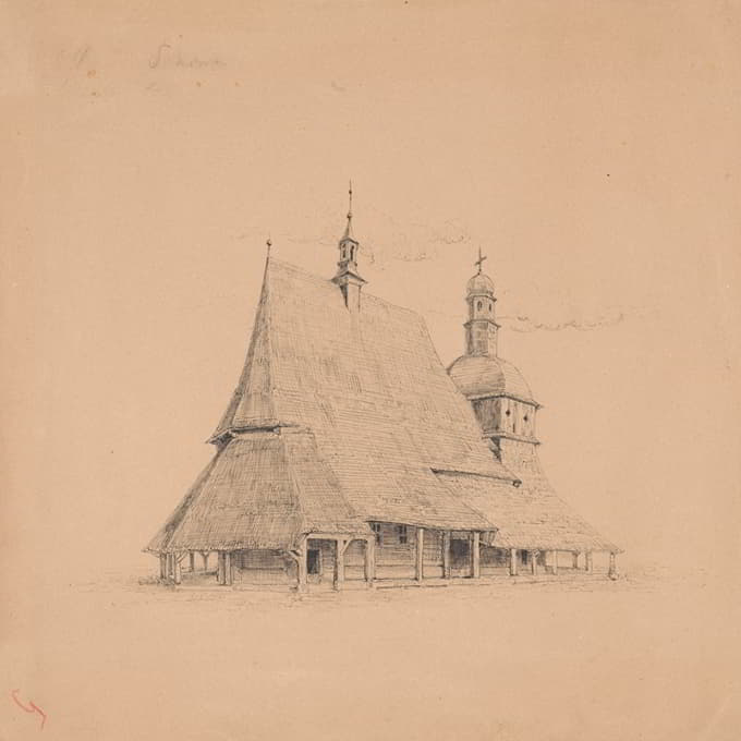 圣菲利普教堂和圣詹姆斯教堂。克拉科夫1900年《西加利西亚保育员作品集》第一卷插图