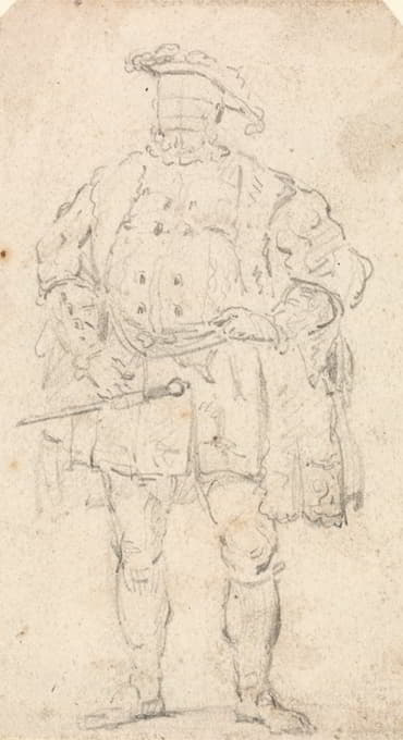 Thomas Girtin - Figure Costume Study of Henry VIII
