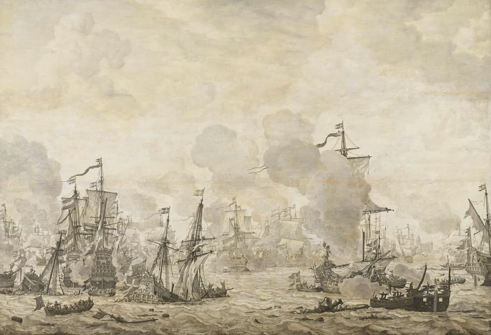 Willem van de Velde the Elder - Episode from the Battle between the Dutch and Swedish Fleets in the Sound, 8 November 1658