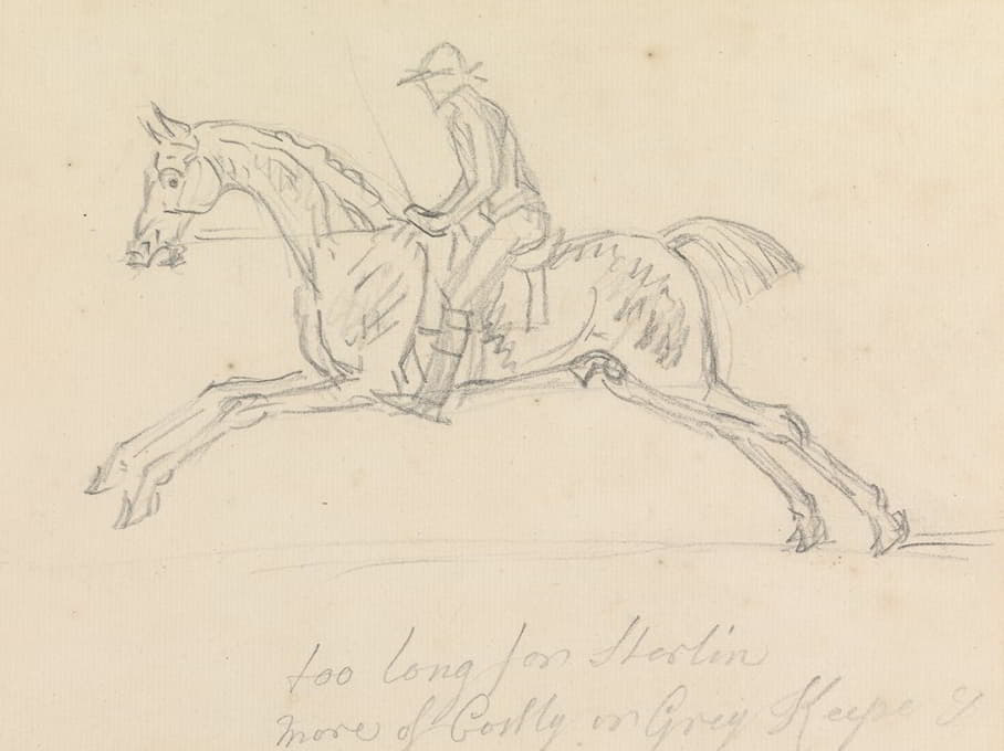 James Seymour - Racehorse with Jockey Up; Galloping, Seen from the Near-Side; the Jockey Holds a Switch