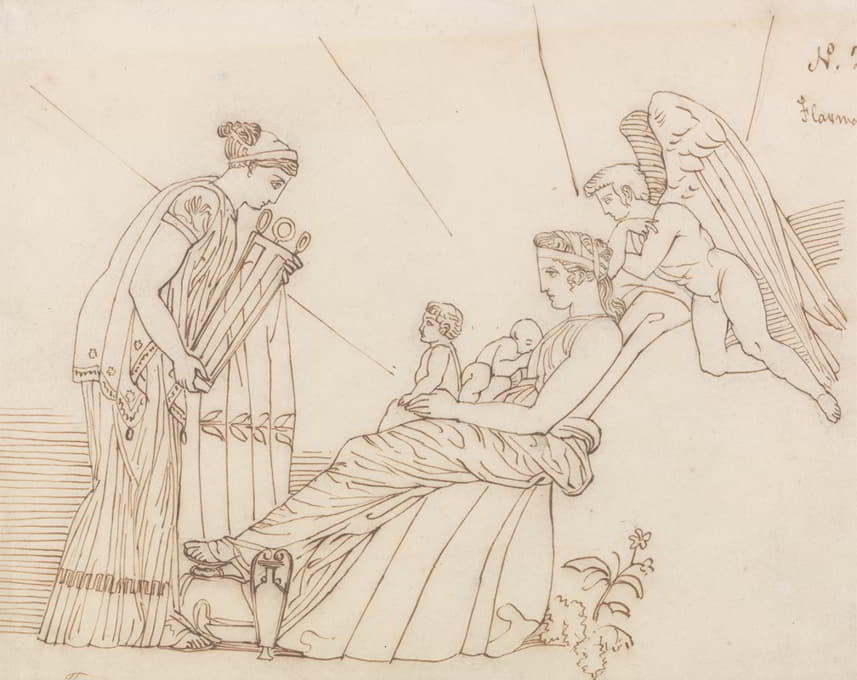 John Flaxman - To Phoebus at His Birth, From Aeschylus, Furies