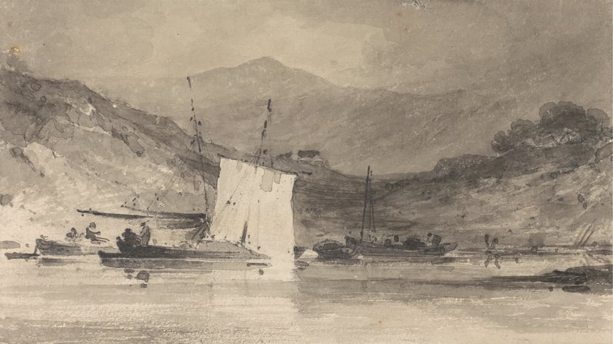 John Sell Cotman - Cader Idris from the Mawddach Estuary above Barmouth