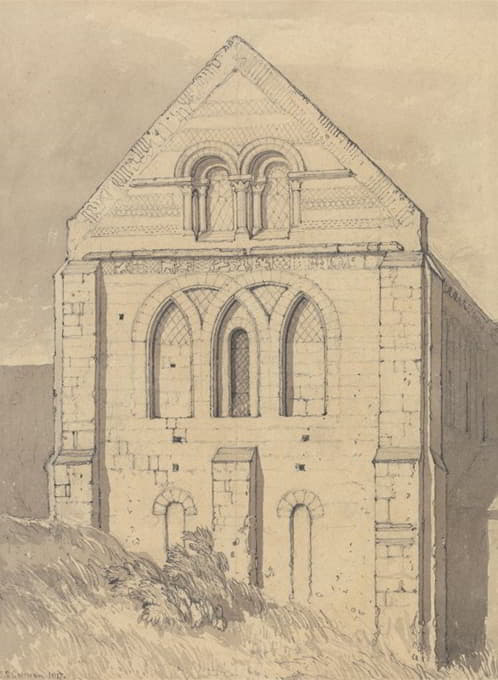 John Sell Cotman - Church of Graville near Havre de Grace, Normandy; End of the North Transept
