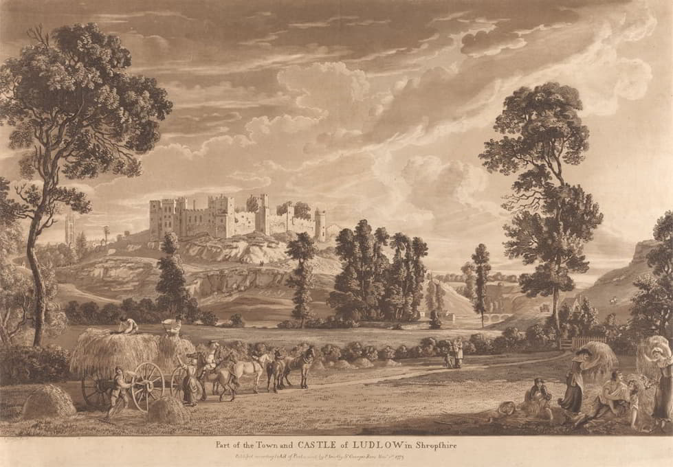 Paul Sandby - Part of the Town and Castle of Ludlow