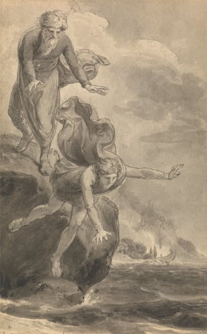 费内隆的《尤利西斯之子泰勒马科斯历险记》的六幅插图之一