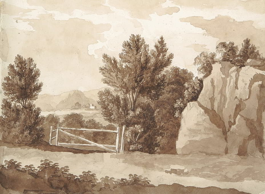 William Brockedon - Landscape Scene