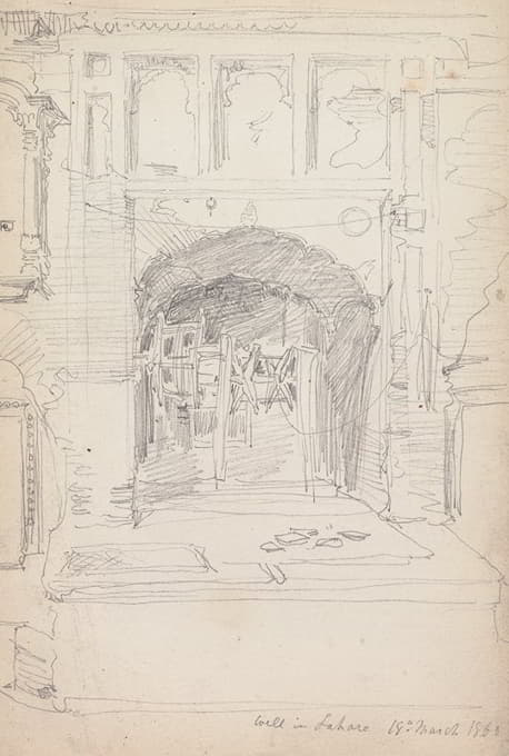 William Simpson - Well in Lahore, 18 March 1860