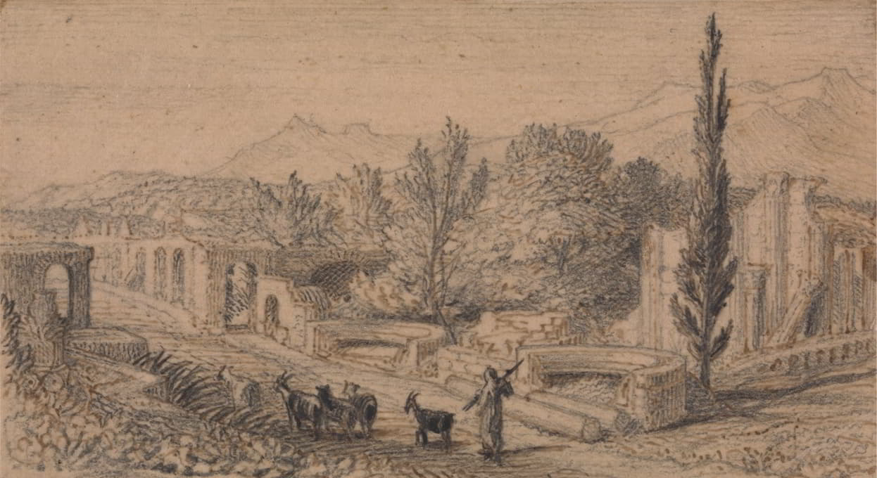 Samuel Palmer - Streets of the Tombs, Pompeii