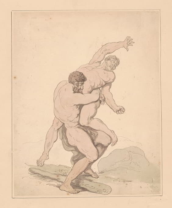 Thomas Rowlandson - Hercules and Antaeus
