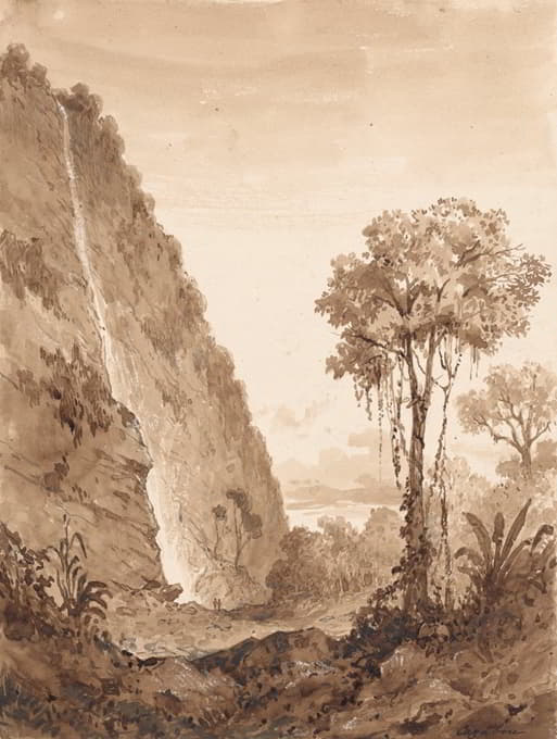 Michel Jean Cazabon - Maraccas Waterfall
