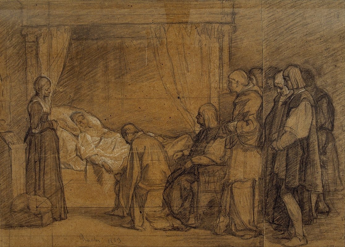 Eduardo Rosales - Study for the Will of Isabella the Catholic