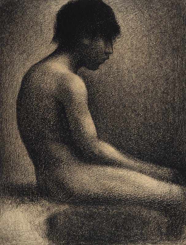 Georges Seurat - Seated Nude; Study for ‘Une Baignade’