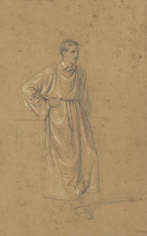 Mariano Fortuny Marsal - Academic study of a male figure